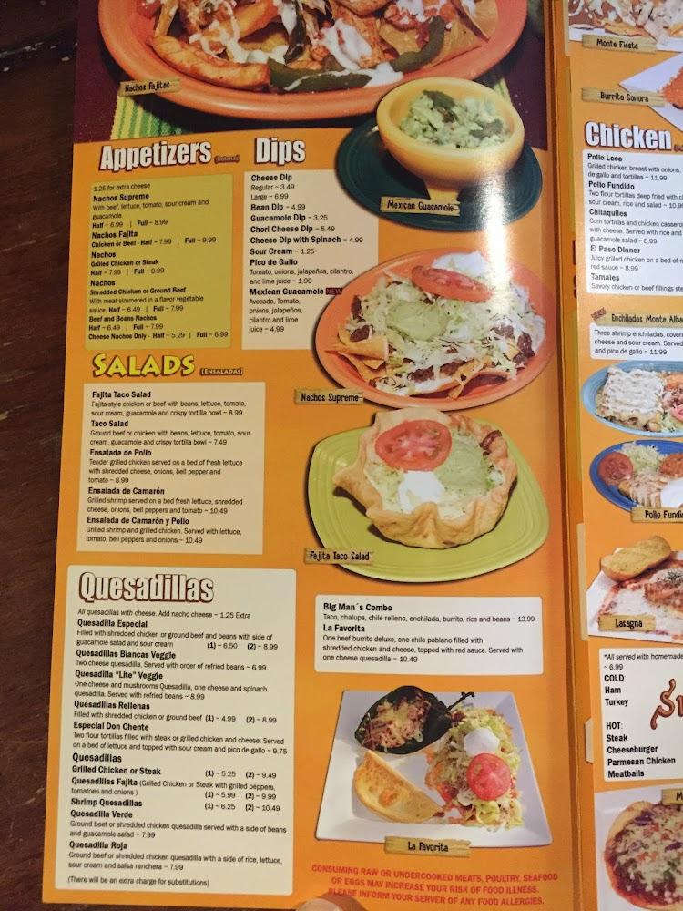 Monte Alban Mexican Restaurant Menu image 4